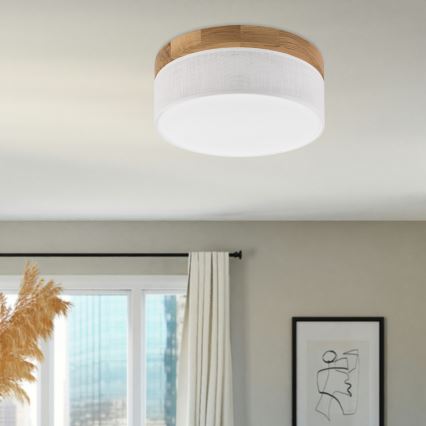 Brilagi - LED Стельове світло BELLADONNA LED/20W/230V діам. 30 см біле/дуб