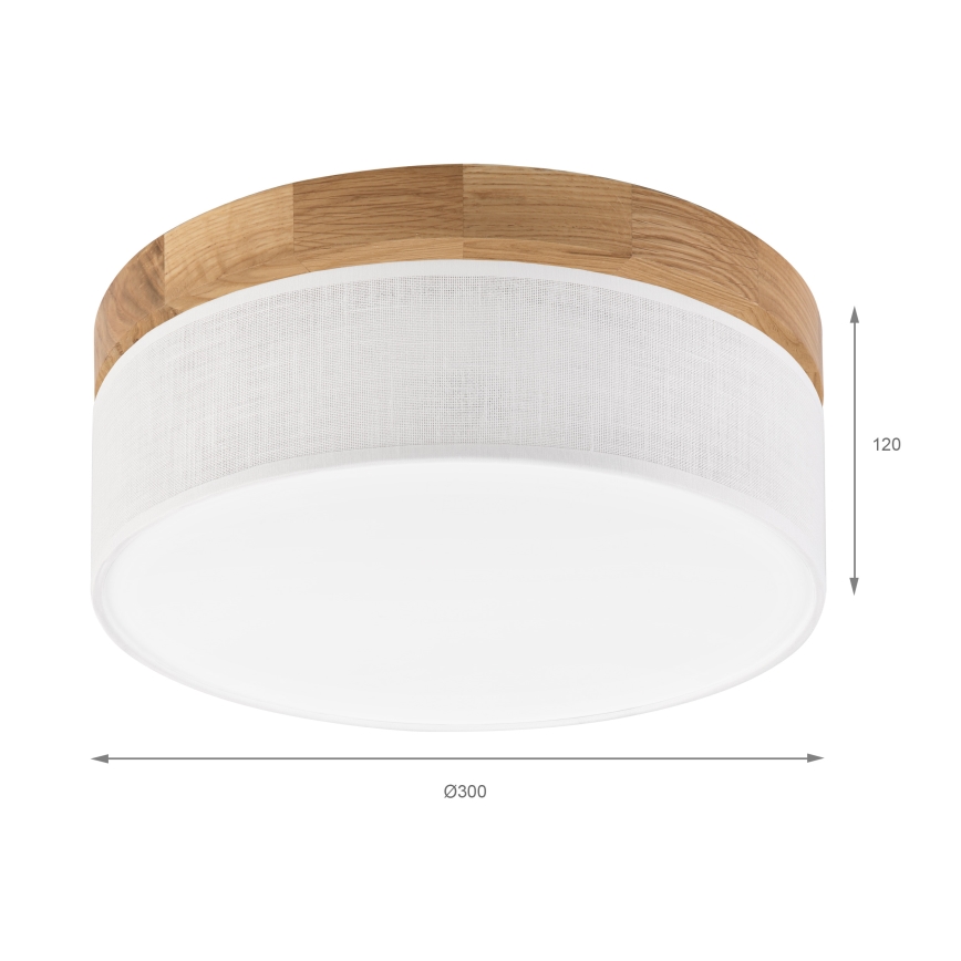Brilagi - LED Стельове світло BELLADONNA LED/20W/230V діам. 30 см біле/дуб