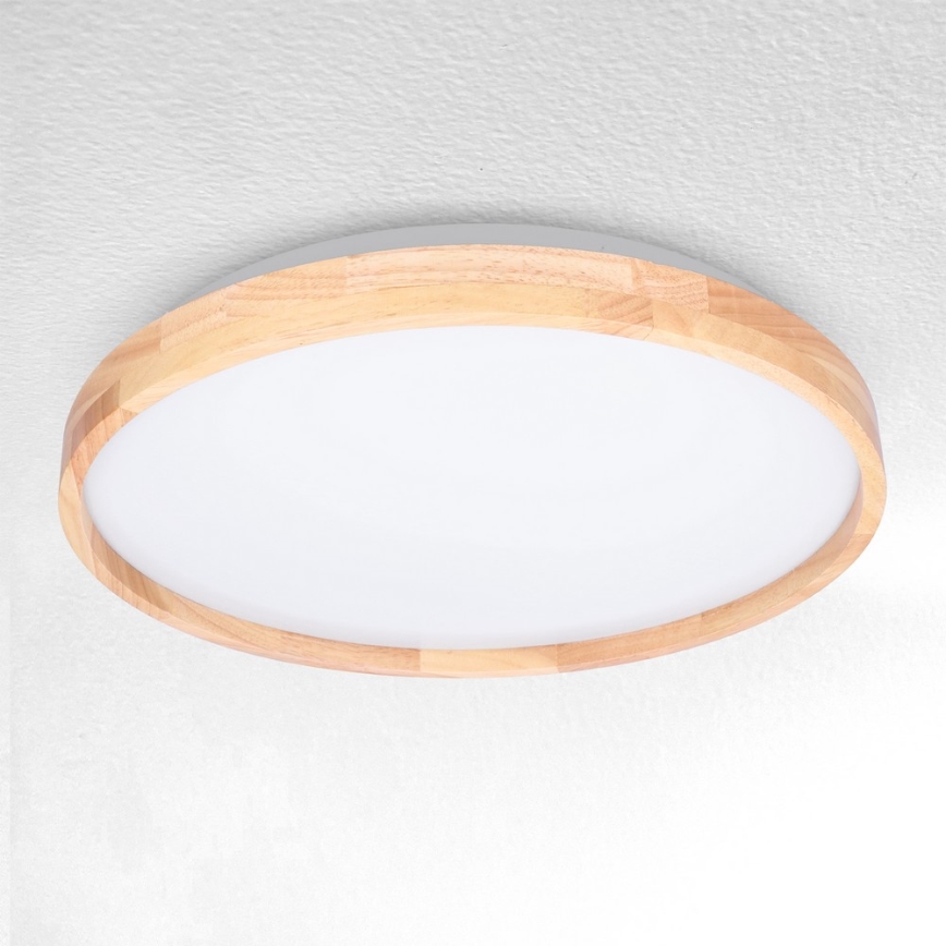 Brilagi - LED stmievateľné stropné svietidlo ALSON LED/48W/230V 3000-6500K dub pr. 39,5 cm + diaľkové ovládanie