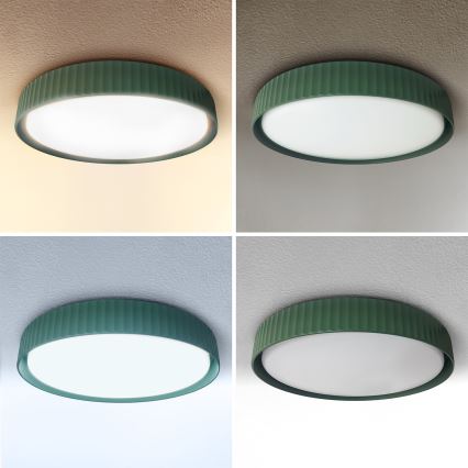 Brilagi - LED stmievateľné stropné svietidlo LUCIA LED/60W/230V 3000-6500K pr. 59 cm zelené + diaľkové ovládanie