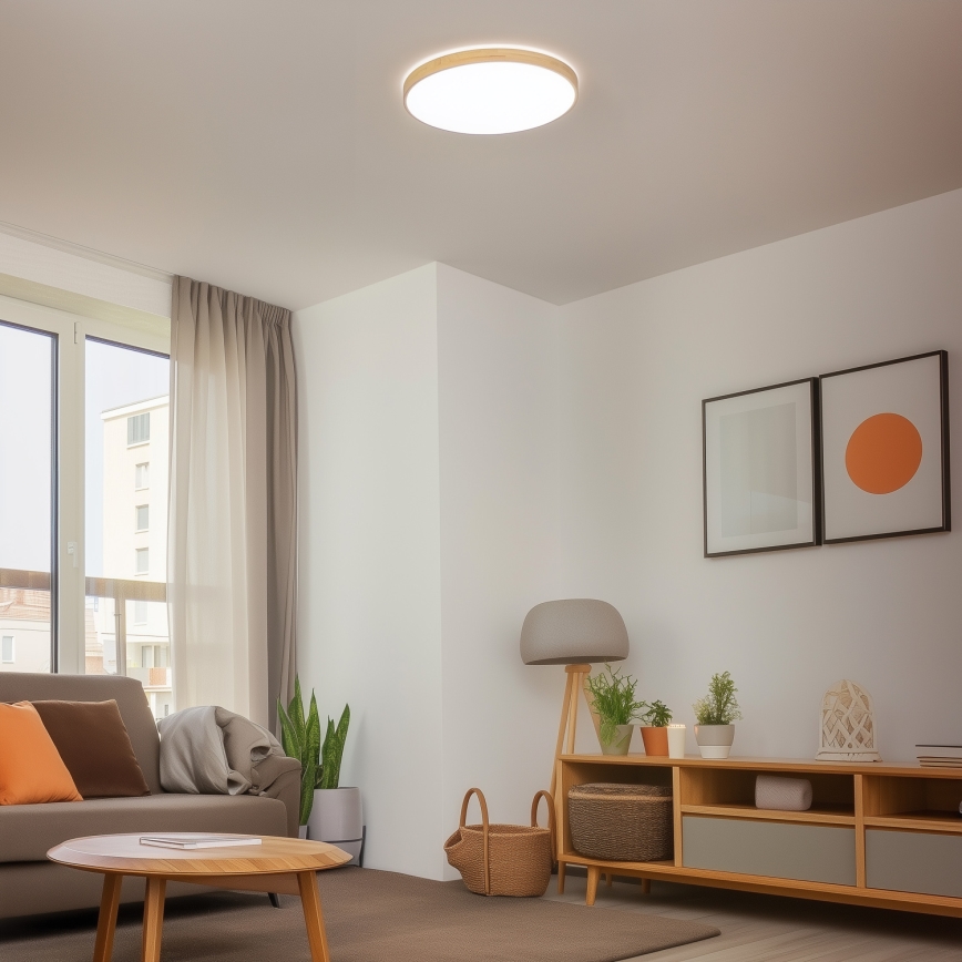 Brilagi - LED stmievateľné stropné svietidlo PINE LED/60W/230V priemer 52 cm 3000-6500K + diaľkové ovládanie