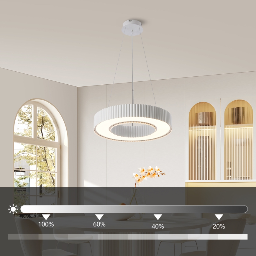 Brilagi - LED stmievateľný luster na lanku LUMIX LED/48W/230V 3000-6000K biela pr. 50 cm + diaľkové ovládanie