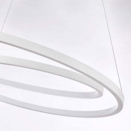 Brilagi - LED stmievateľný závesný luster na lanku TWISTER LED/75W/230V 3000-6000K priemer 70 cm biely + diaľkové ovládanie