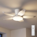 Brilagi - LED stlmiteľný stropný ventilátor LED/32W/230V 3000-6500K priemer 95 cm biela + diaľkové ovládanie