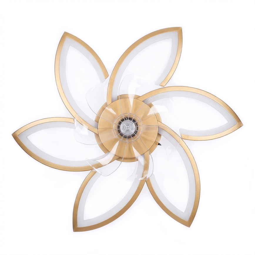 Brilagi - LED stmievateľný stropný ventilátor LED/34W/230V 3000-6500K priemer 78 cm zlatý + diaľkové ovládanie