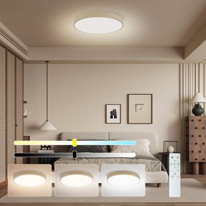 Brilagi - LED Stmívatelné stropné svietidlo POOL SMART LED/48W/230V Ø 40 cm Wi-Fi Tuya béžová + diaľkové ovládanie