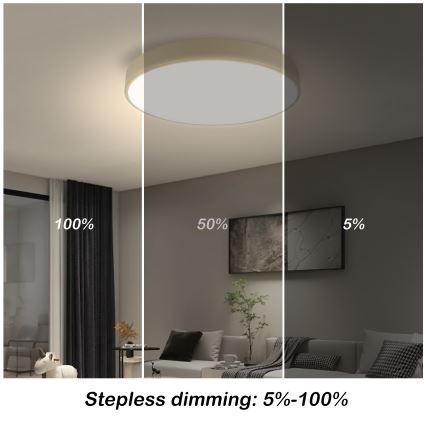 Brilagi - LED Stmívatelné stropné svietidlo POOL SMART LED/48W/230V Ø 40 cm Wi-Fi Tuya béžová + diaľkové ovládanie