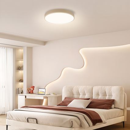 Brilagi - LED Stmívatelné stropné svietidlo POOL SMART LED/48W/230V Ø 40 cm Wi-Fi Tuya béžová + diaľkové ovládanie