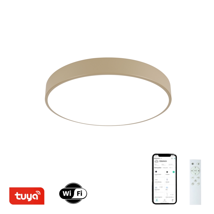 Brilagi - LED Stmívatelné stropné svietidlo POOL SMART LED/48W/230V Ø 40 cm Wi-Fi Tuya béžová + diaľkové ovládanie