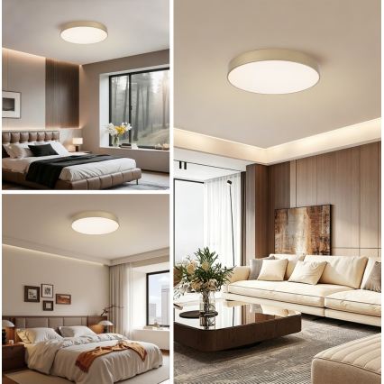 BRILAGI - LED stmievateľné stropné svietidlo POOL LED/60W/230V 3000-6000K pr. 50 cm zlaté + diaľkové ovládanie