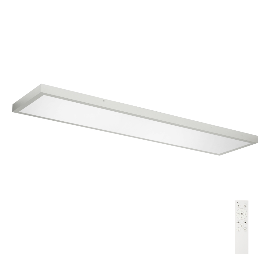 Brilagi - LED Stmievateľné kúpeľňové stropné svietidlo FRAME SMART LED/50W/230V 120x30 cm 3000-6000K IP44 strieborná + diaľkové ovládanie