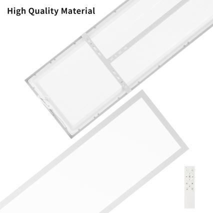 Brilagi - LED Stmievateľné kúpeľňové stropné svietidlo FRAME SMART LED/50W/230V 120x30 cm 3000-6000K IP44 strieborná + diaľkové ovládanie