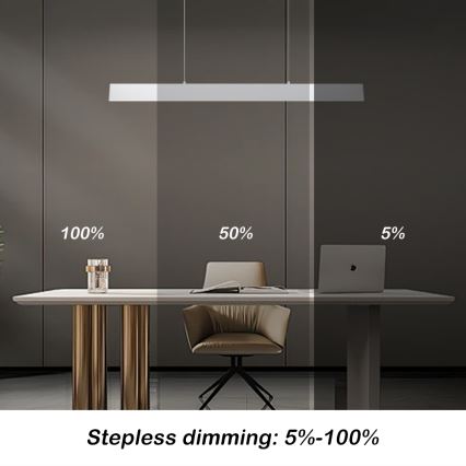 Brilagi - LED Stmievateľný luster na lanku SLIMLINE LED/40W/230V 3000-6000K biela + diaľkové ovládanie