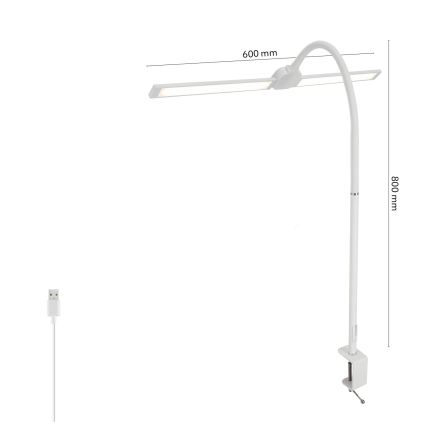 BRILAGI - LED Stmievaná stolná lampa USB VARIO LED/14W/5V 3000-6000K biela