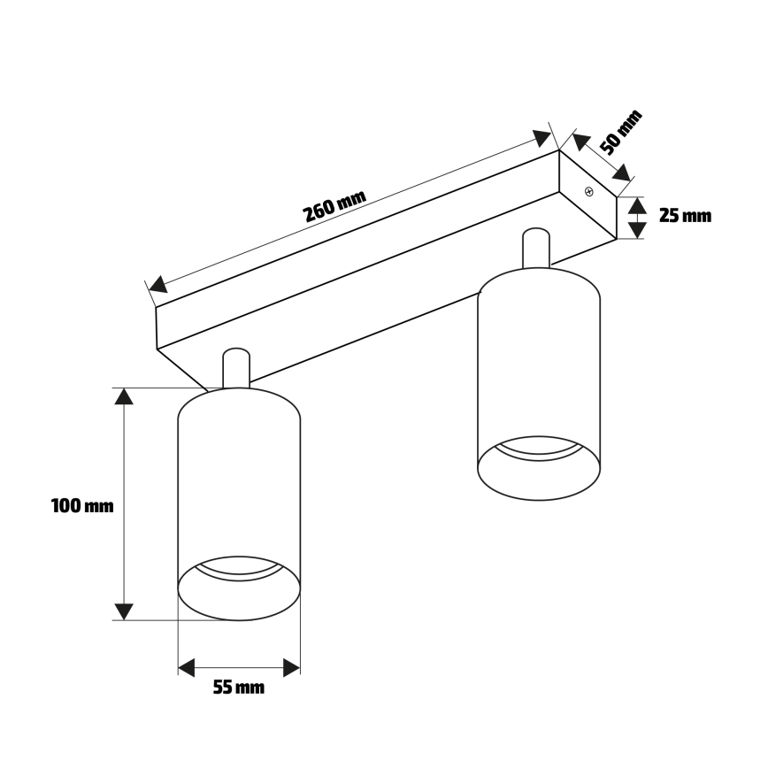 Brilagi - LED RGBW stmievateľné bodové svietidlo SELE 2xGU10/6,5W/230V 2700-6500K čierna