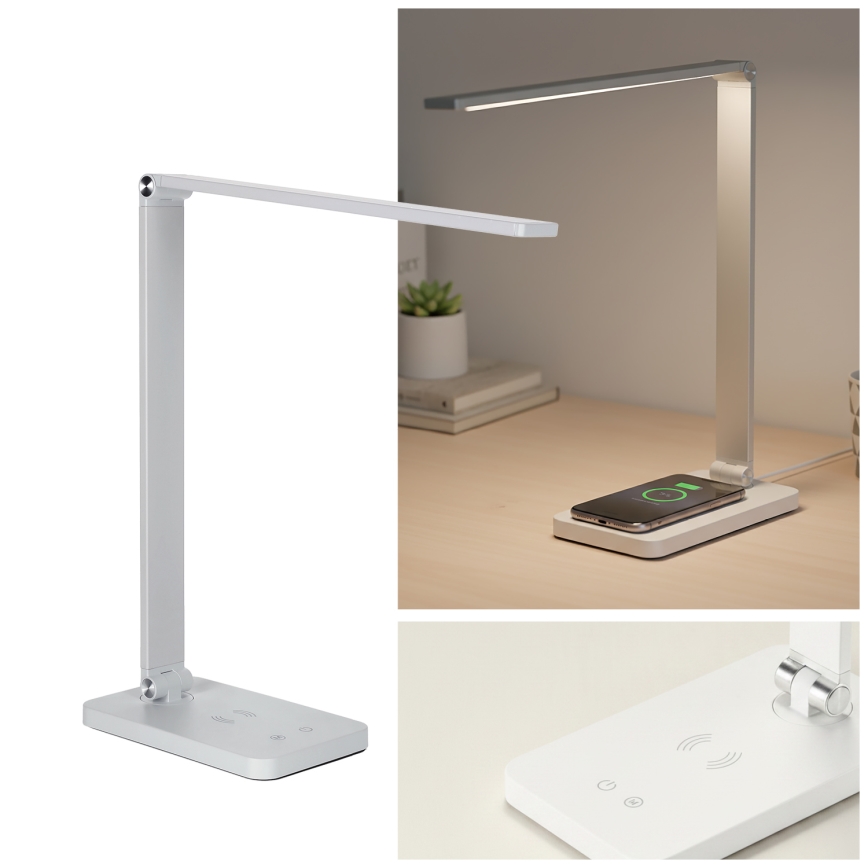 Brilagi - LED stmievateľná dotyková stolná lampa s bezdrôtovým nabíjaním QI MODO CHARGE LED/7W/5V 3000/4000/6000K biela