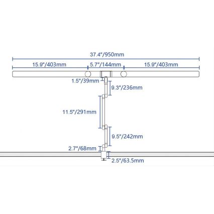 Brilagi - LED Stmievateľná dotyková flexibilná stolná lampa VARIO LED/24W/230V 3000-6500K CRI 92 biela