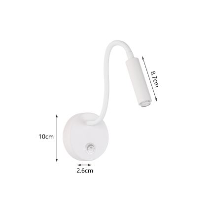 Brilagi - LED Stmievateľná flexibilná nástenná lampa MAYA 1xG9/4W/230V biela 2700-6500K Wi-Fi Tuya