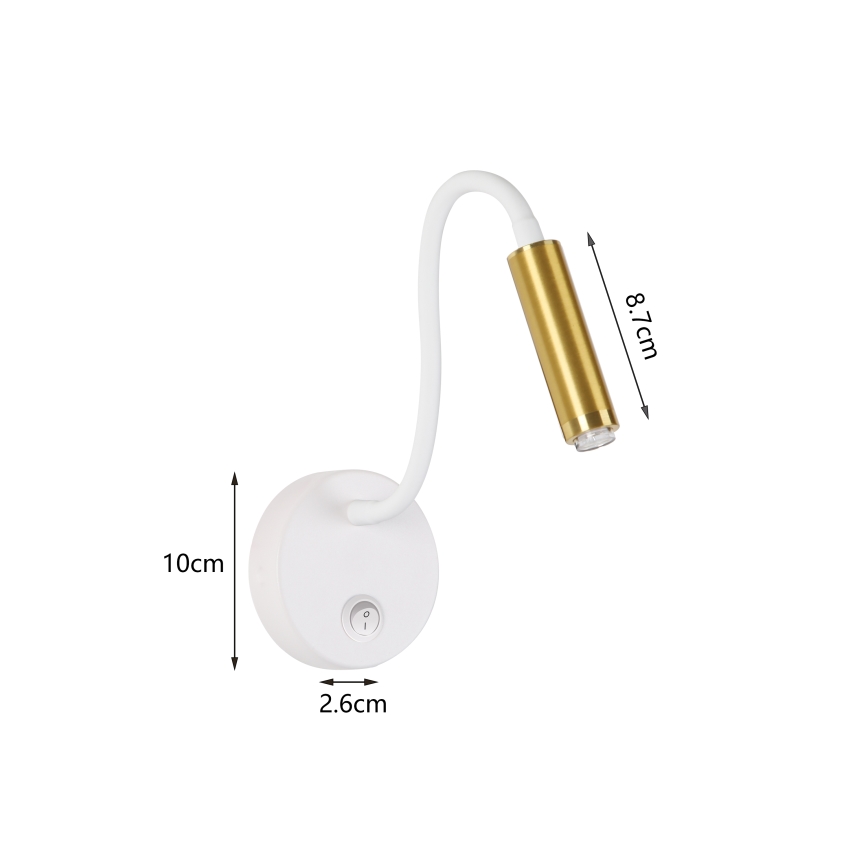 Brilagi - LED Stmievateľná flexibilná nástenná lampa MAYA 1xG9/4W/230V biela/zlatá 2700-6500K Wi-Fi Tuya