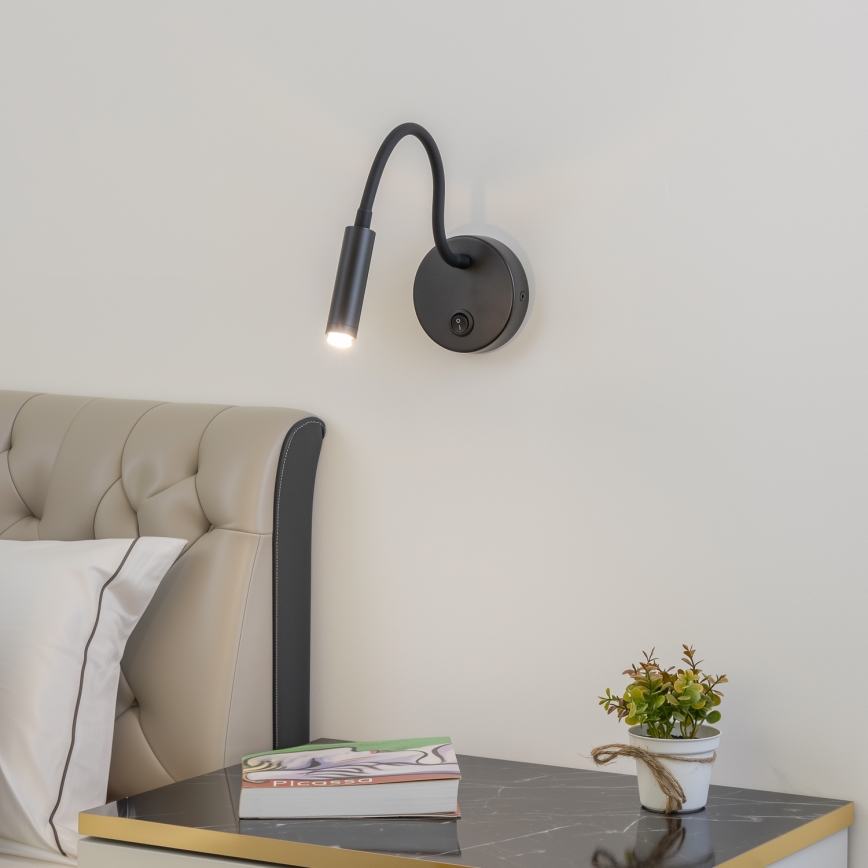 Brilagi - LED Stmievateľná flexibilná nástenná lampa MAYA 1xG9/4W/230V čierna 2700-6500K Wi-Fi Tuya