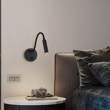 Brilagi - LED Stmievateľná flexibilná nástenná lampa MAYA 1xG9/4W/230V čierna 2700-6500K Wi-Fi Tuya