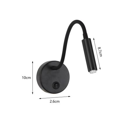 Brilagi - LED Stmievateľná flexibilná nástenná lampa MAYA 1xG9/4W/230V čierna 2700-6500K Wi-Fi Tuya