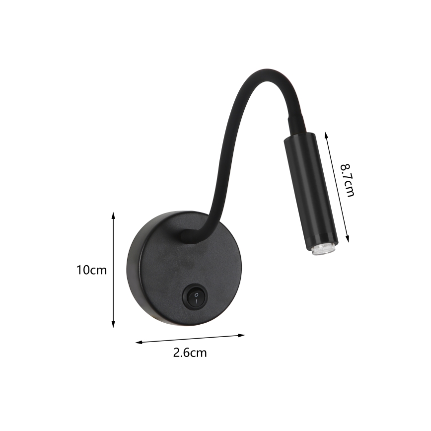 Brilagi - LED Stmievateľná flexibilná nástenná lampa MAYA 1xG9/4W/230V čierna 2700-6500K Wi-Fi Tuya
