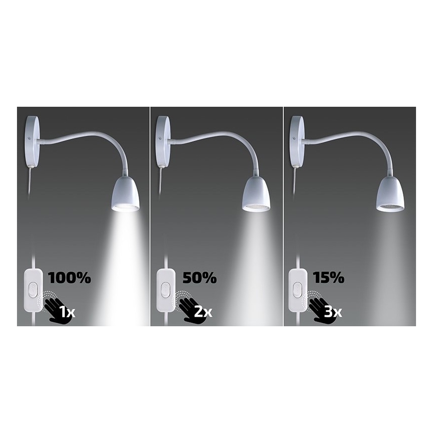 Brilagi - LED Stmievateľná flexibilní lampička LED/4W/230V biela
