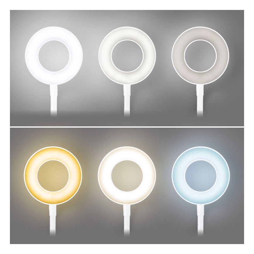 Brilagi - LED Stmievateľná lampa s klipom ORBELA LED/8W/230V 3000/4000/5000K biela