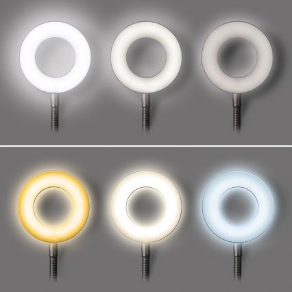 Brilagi -LED Stmievateľná lampa s klipom ORBELA LED/8W/230V 3000/4000/5000K čierna