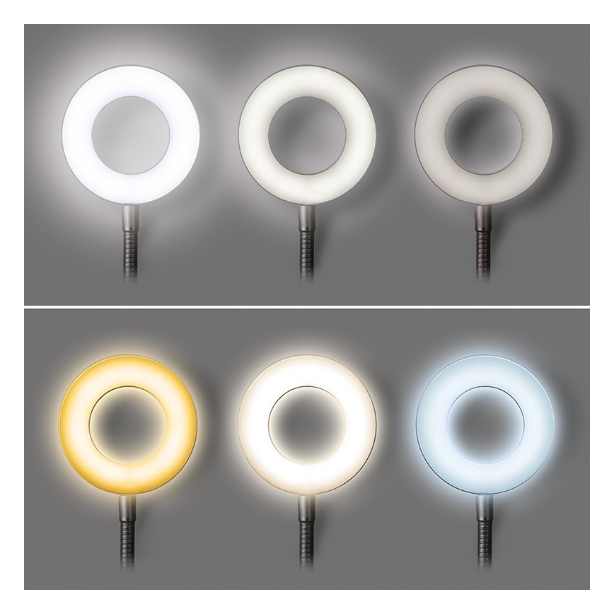 Brilagi -LED Stmievateľná lampa s klipom ORBELA LED/8W/230V 3000/4000/5000K čierna
