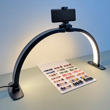 Brilagi - LED stmievateľná oblúková stolná lampa RADIO LED/25W/24/230V 3000/4000/6500K čierna