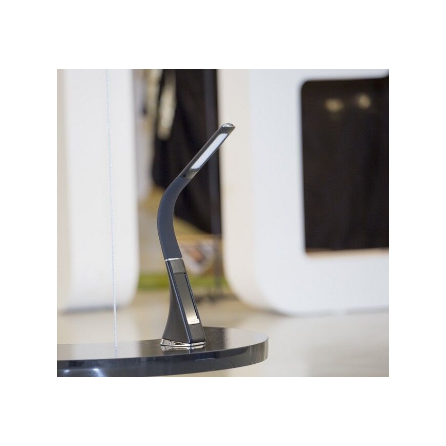 Brilagi - LED Stmievateľná stolná lampa s displejom PELLE LED/7W/230V čierna