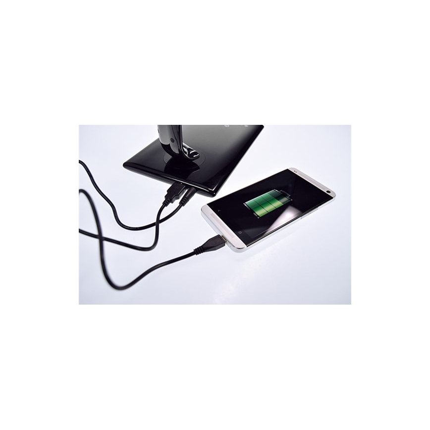 Brilagi - LED Stmievateľná stolná lampa USB konektor LED/12W/230V biela 3000 - 6000K