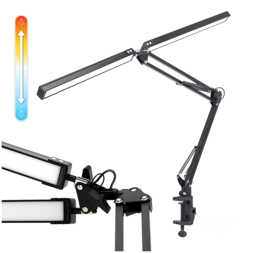 Brilagi - LED Stmievateľná stolná lampa VARIO 2xLED/14W/230V 3000-6000K čierna