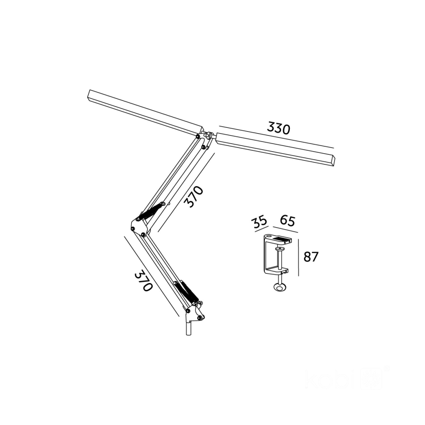 BRILAGI - LED Stmievateľná flexibilná stolná lampa VARIO LED/15W/230V 3000-6000K čierna