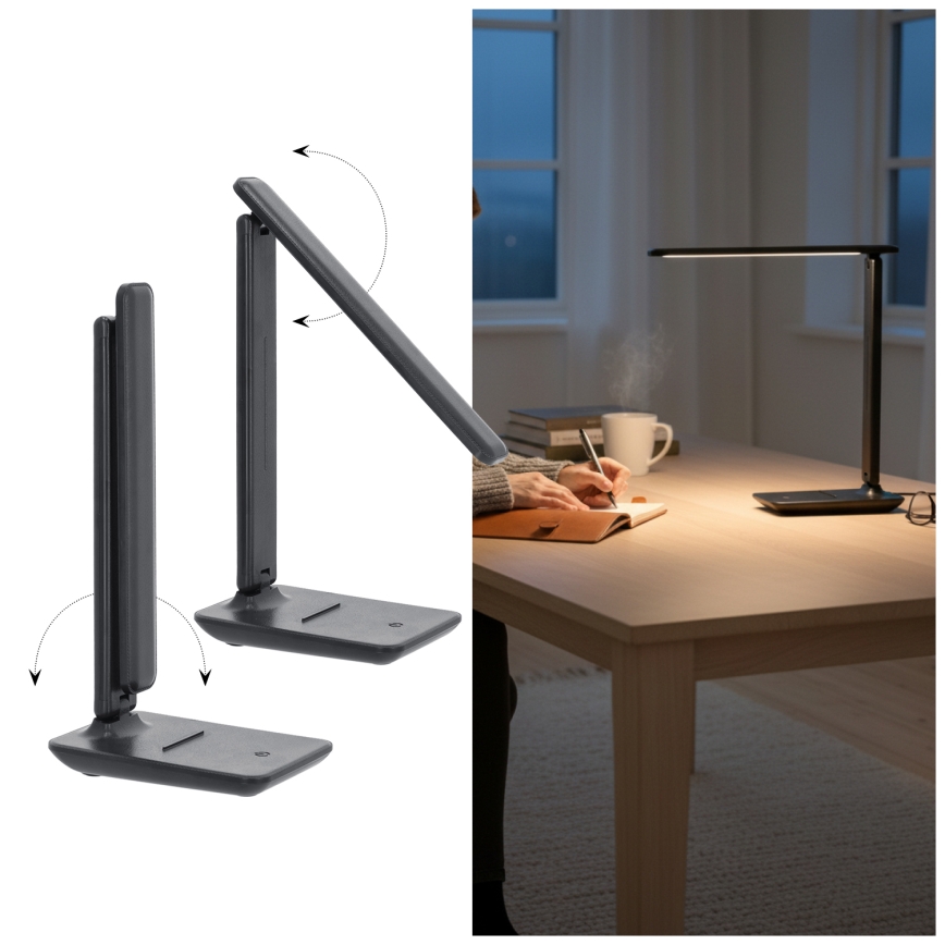 Brilagi - LED stmievateľná stolná lampa VARIO LED/7W/230V 3000/4000/6500K antracit