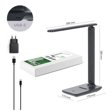 Brilagi - LED stmievateľná stolná lampa VARIO LED/7W/230V 3000/4000/6500K antracit