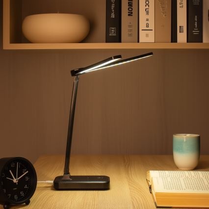 BRILAGI - LED stmievateľná stolová lampa MODO DUO LED/8W/5V 3000/4000/6500K čierna