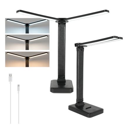 BRILAGI - LED stmievateľná stolová lampa MODO DUO LED/8W/5V 3000/4000/6500K čierna