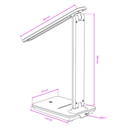 BRILAGI -LED Stmievateľná stolová lampa MODO LED/7W/230V 3000/4000/6500K antracit