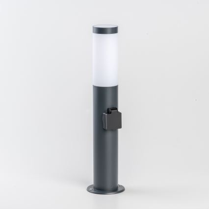 BRILAGI - LED stmievateľná vonkajšia lampa so zásuvkou ELIA 1xE27/6W/230V 2700-6500K IP44 Wi-Fi 50 cm antracit