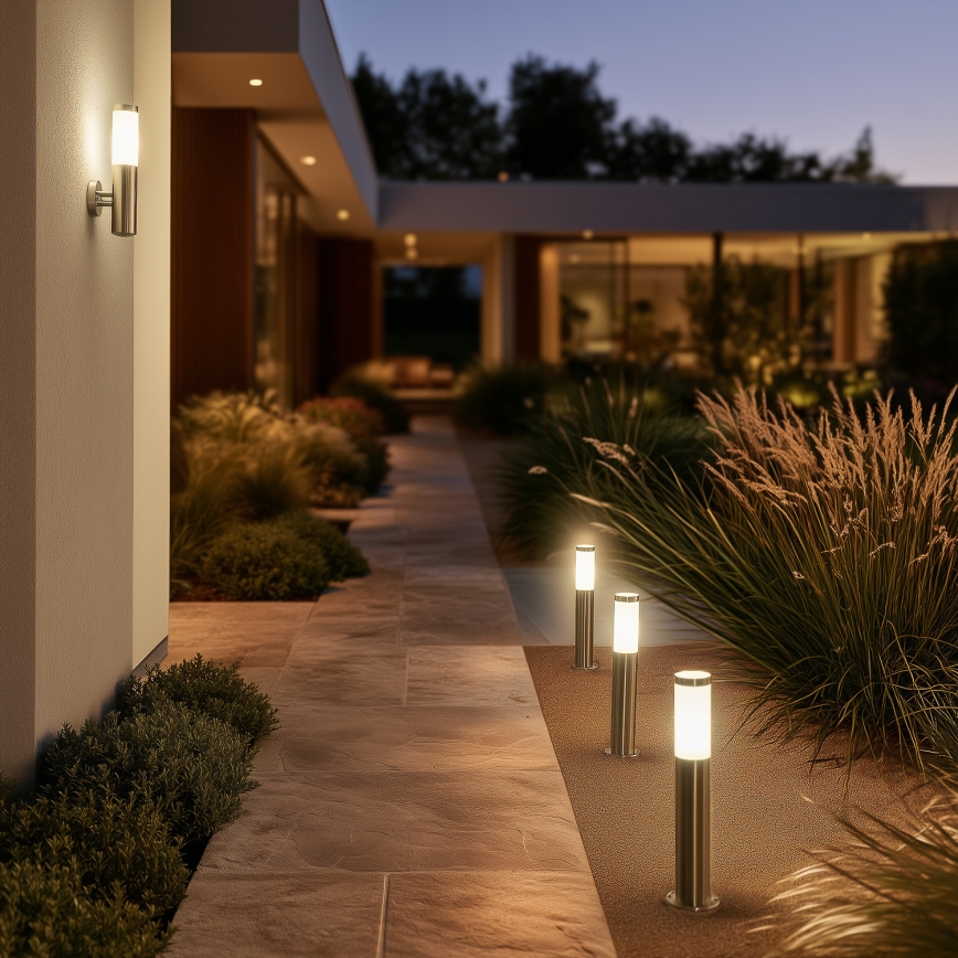 BRILAGI - LED stmievateľné vonkajšie svietidlo ELIA 1xE27/6W/230V 2700-6500K IP44 Wi-Fi 50 cm matný chróm