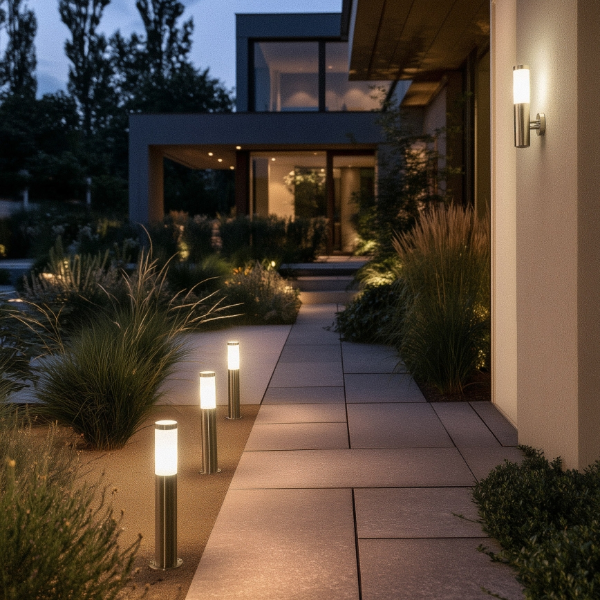 BRILAGI - LED stmievateľné vonkajšie svietidlo ELIA 1xE27/6W/230V 2700-6500K IP44 Wi-Fi 50 cm matný chróm
