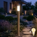 BRILAGI - LED stmievateľná vonkajšia lampa ELIA 1xE27/6W/230V 2700-6500K IP44 Wi-Fi 100 cm matný chróm