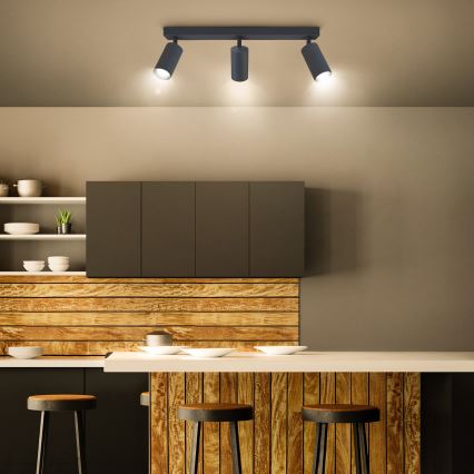Brilagi - LED RGBW stmievateľné bodové svietidlo SELE 3xGU10/4,8W/230V 3000K antracit + diaľkové ovládanie