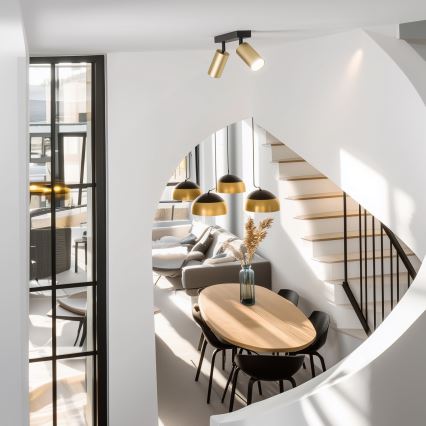 Brilagi - LED RGBW stmievateľné bodové svietidlo SELE GOLDEN 2xGU10/6,5W/230V 2700-6500K čierna/zlatá