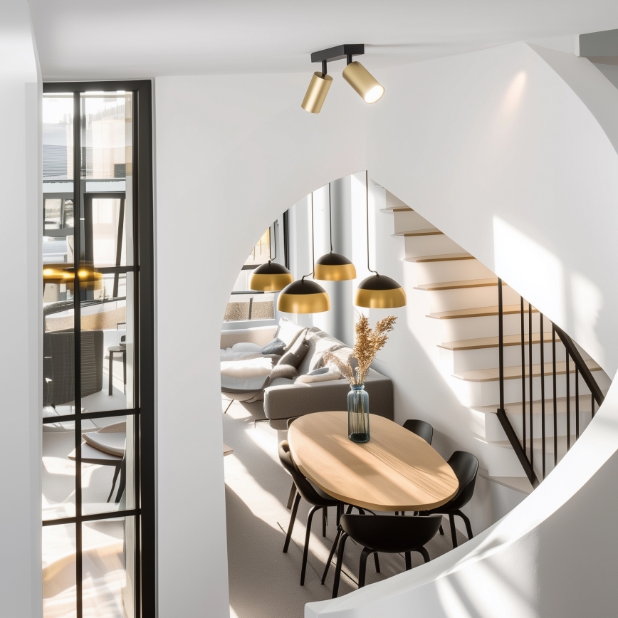 Brilagi - LED RGBW stmievateľné bodové svietidlo SELE GOLDEN 2xGU10/6,5W/230V 2700-6500K čierna/zlatá