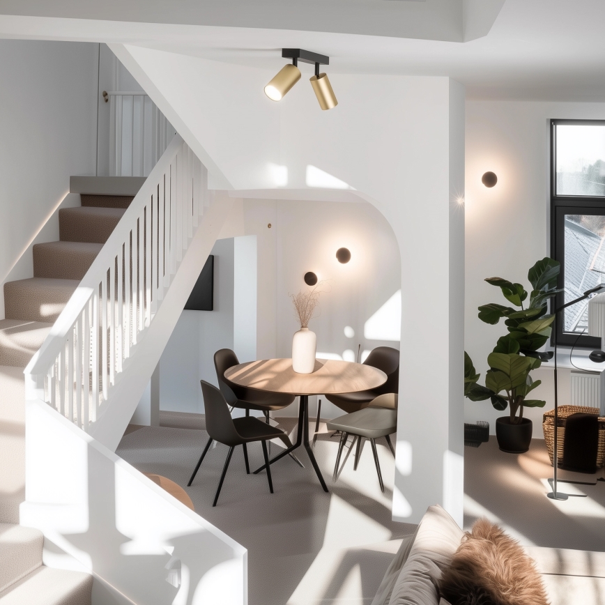 Brilagi - LED RGBW stmievateľné bodové svietidlo SELE GOLDEN 2xGU10/6,5W/230V 2700-6500K čierna/zlatá