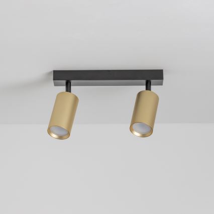 Brilagi - LED RGBW stmievateľné bodové svietidlo SELE GOLDEN 2xGU10/6,5W/230V 2700-6500K čierna/zlatá